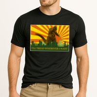 Funny Godzilla I'll Tread Wherever I Want Meme Performance Shirt