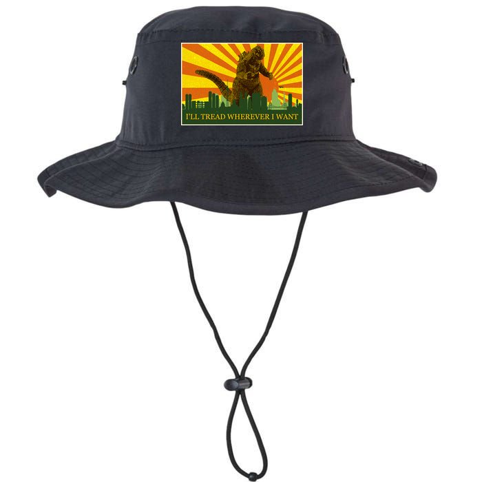 Funny Godzilla I'll Tread Wherever I Want Meme Legacy Cool Fit Booney Bucket Hat