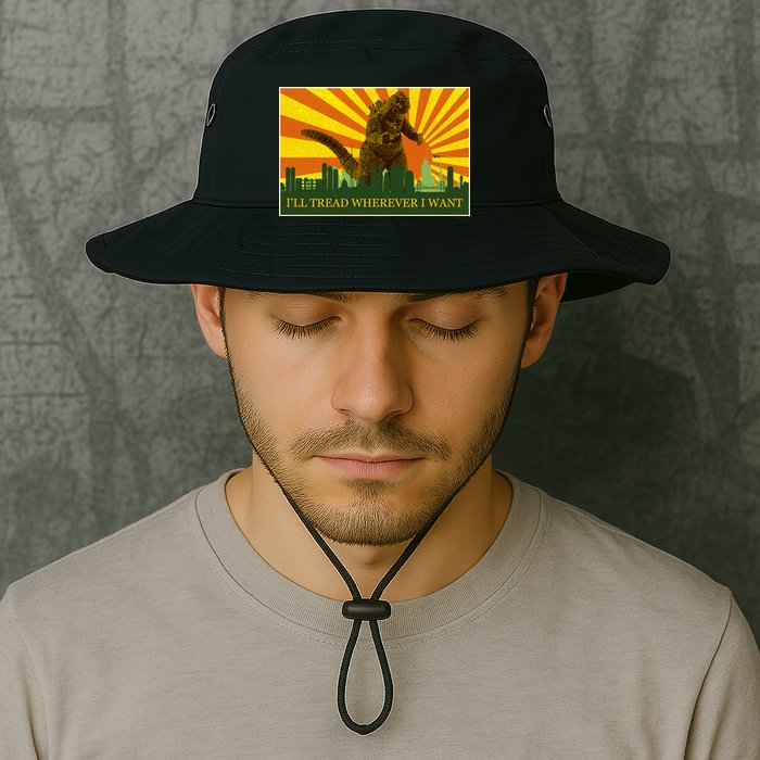 Funny Godzilla I'll Tread Wherever I Want Meme Legacy Cool Fit Booney Bucket Hat