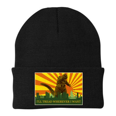 Funny Godzilla I'll Tread Wherever I Want Meme Beanie