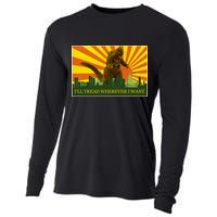 Funny Godzilla I'll Tread Wherever I Want Meme Cooling Performance Long Sleeve Crew