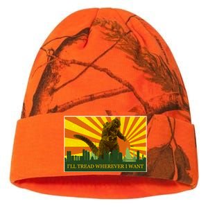 Funny Godzilla I'll Tread Wherever I Want Meme Kati Licensed 12" Camo Beanie