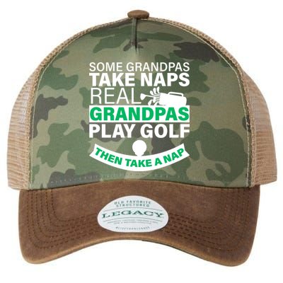 Funny Golf Grandpa Legacy Tie Dye Trucker Hat