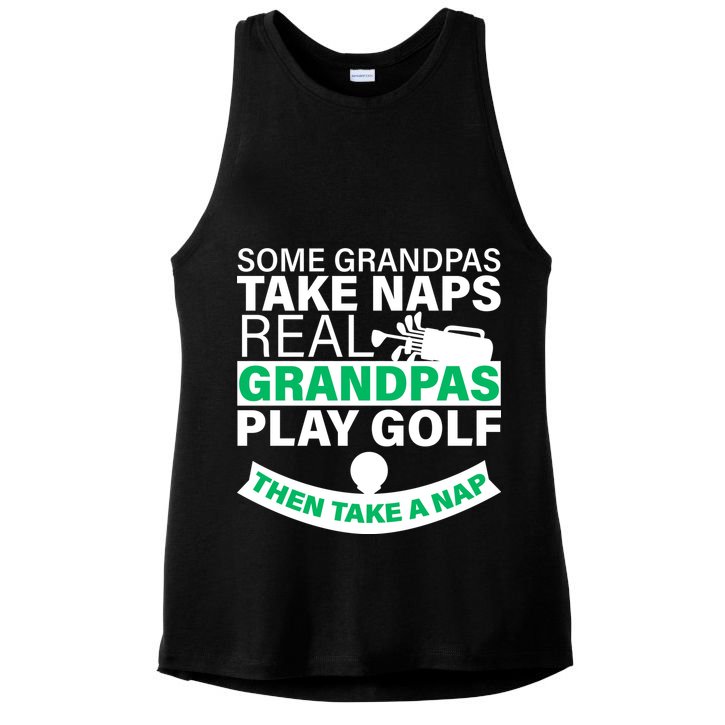 Funny Golf Grandpa Ladies PosiCharge Tri-Blend Wicking Tank