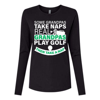 Funny Golf Grandpa Womens Cotton Relaxed Long Sleeve T-Shirt