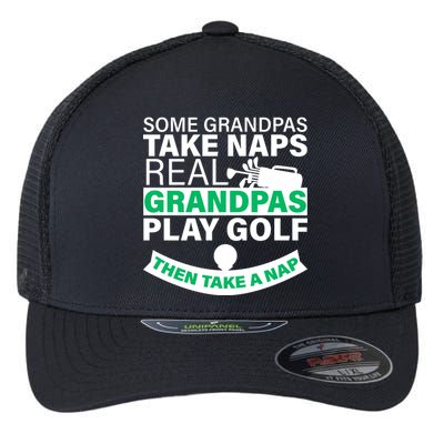 Funny Golf Grandpa Flexfit Unipanel Trucker Cap