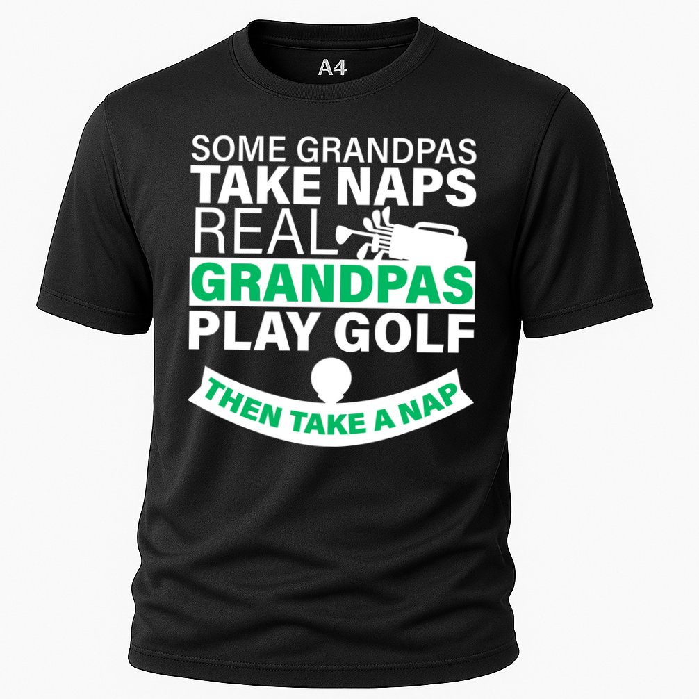 Funny Golf Grandpa Cooling Performance Crew T-Shirt