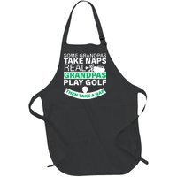 Funny Golf Grandpa Full-Length Apron With Pockets