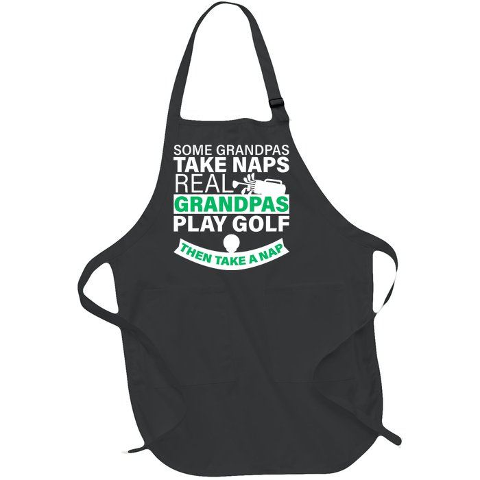 Funny Golf Grandpa Full-Length Apron With Pockets