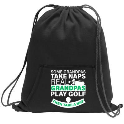 Funny Golf Grandpa Sweatshirt Cinch Pack Bag