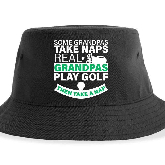 Funny Golf Grandpa Sustainable Bucket Hat