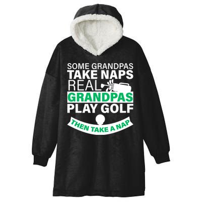 Funny Golf Grandpa Hooded Wearable Blanket