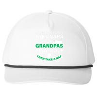 Funny Golf Grandpa Snapback Five-Panel Rope Hat