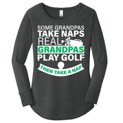 Funny Golf Grandpa Women's Perfect Tri Tunic Long Sleeve Shirt