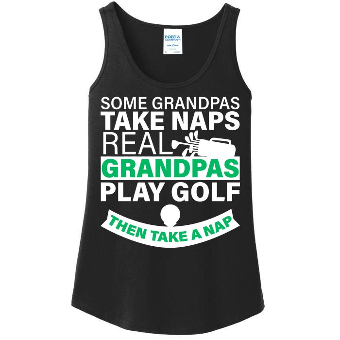 Funny Golf Grandpa Ladies Essential Tank