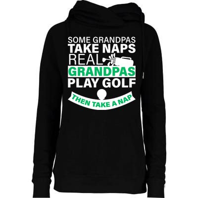 Funny Golf Grandpa Womens Funnel Neck Pullover Hood