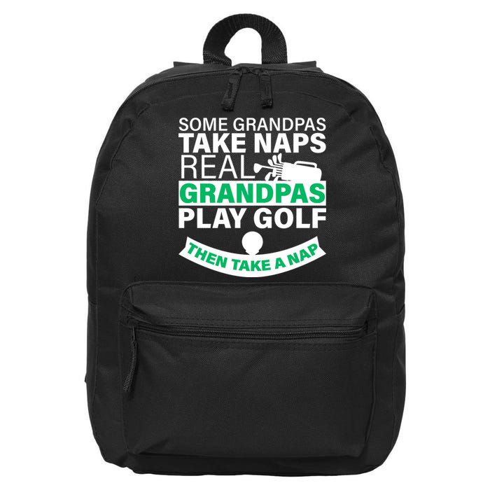 Funny Golf Grandpa 16 in Basic Backpack