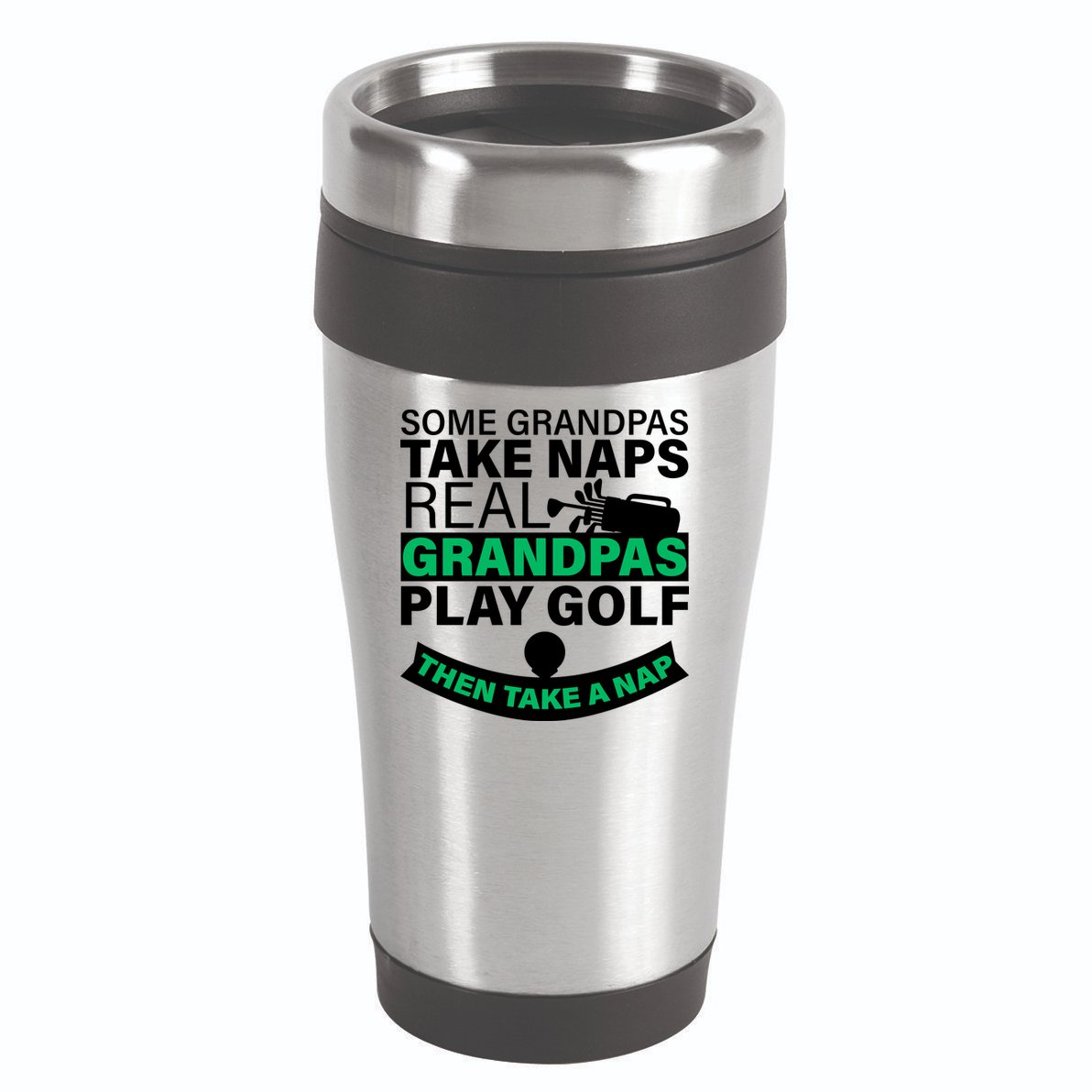 Funny Golf Grandpa 16oz Travel Tumbler