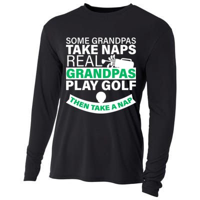 Funny Golf Grandpa Cooling Performance Long Sleeve Crew