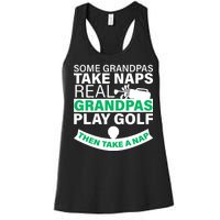 Funny Golf Grandpa Women's Racerback Tank