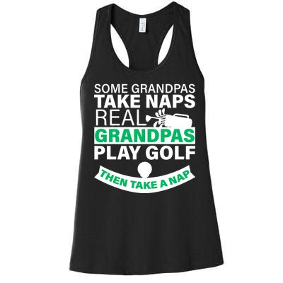 Funny Golf Grandpa Women's Racerback Tank