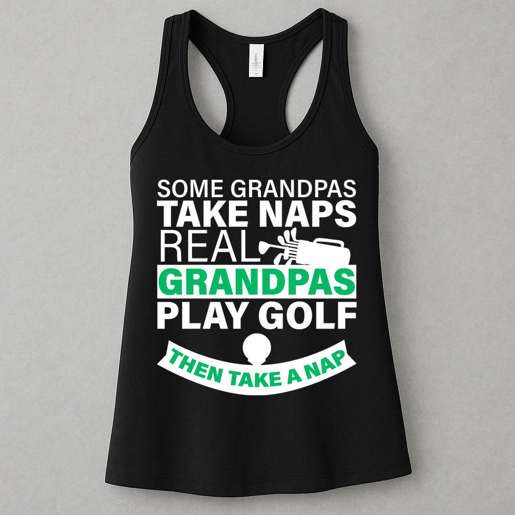Funny Golf Grandpa Womens Tank Top