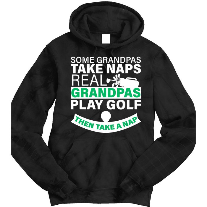 Funny Golf Grandpa Tie Dye Hoodie