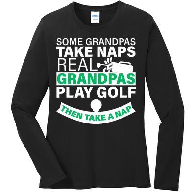 Funny Golf Grandpa Ladies Long Sleeve Shirt