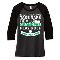 Funny Golf Grandpa Women's Tri-Blend 3/4-Sleeve Raglan Shirt