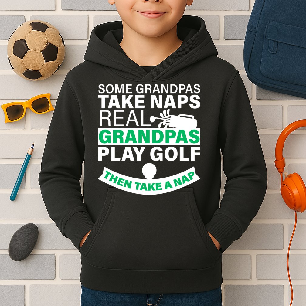 Funny Golf Grandpa Kids Hoodie