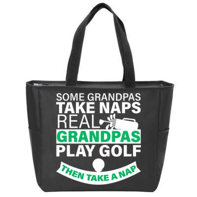 Funny Golf Grandpa Zip Tote Bag