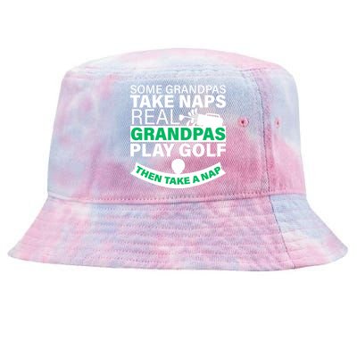 Funny Golf Grandpa Tie-Dyed Bucket Hat