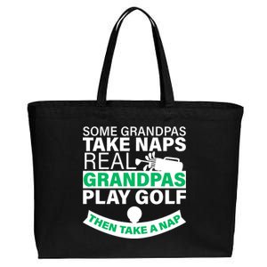 Funny Golf Grandpa Cotton Canvas Jumbo Tote