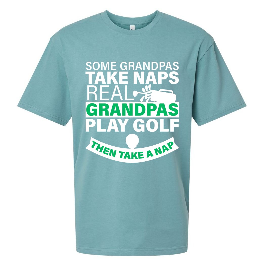 Funny Golf Grandpa Sueded Cloud Jersey T-Shirt