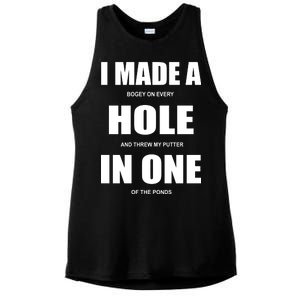 Funny Golf Hole In One Ladies PosiCharge Tri-Blend Wicking Tank