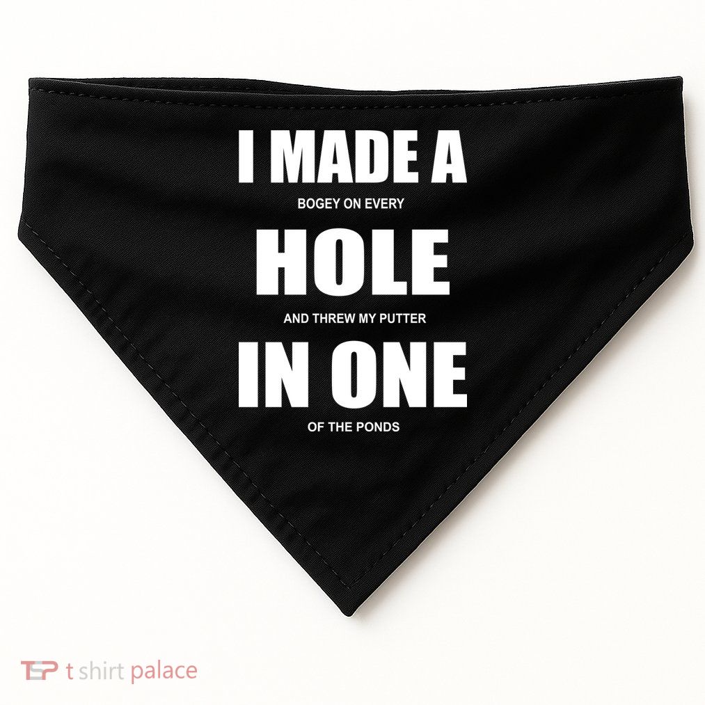 Funny Golf Hole In One USA-Made Doggie Bandana