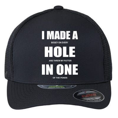 Funny Golf Hole In One Flexfit Unipanel Trucker Cap