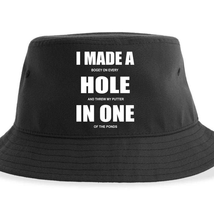 Funny Golf Hole In One Sustainable Bucket Hat