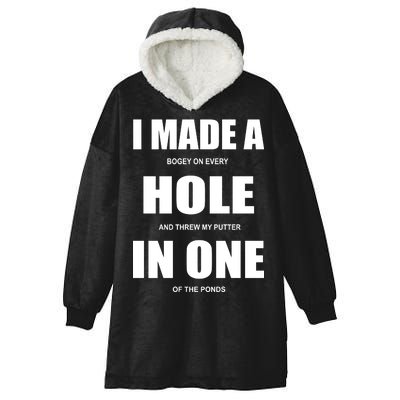 Funny Golf Hole In One Hooded Wearable Blanket