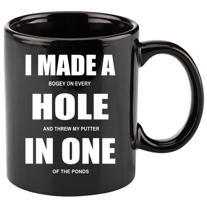 Funny Golf Hole In One 11oz C Handle Ceramic Mug