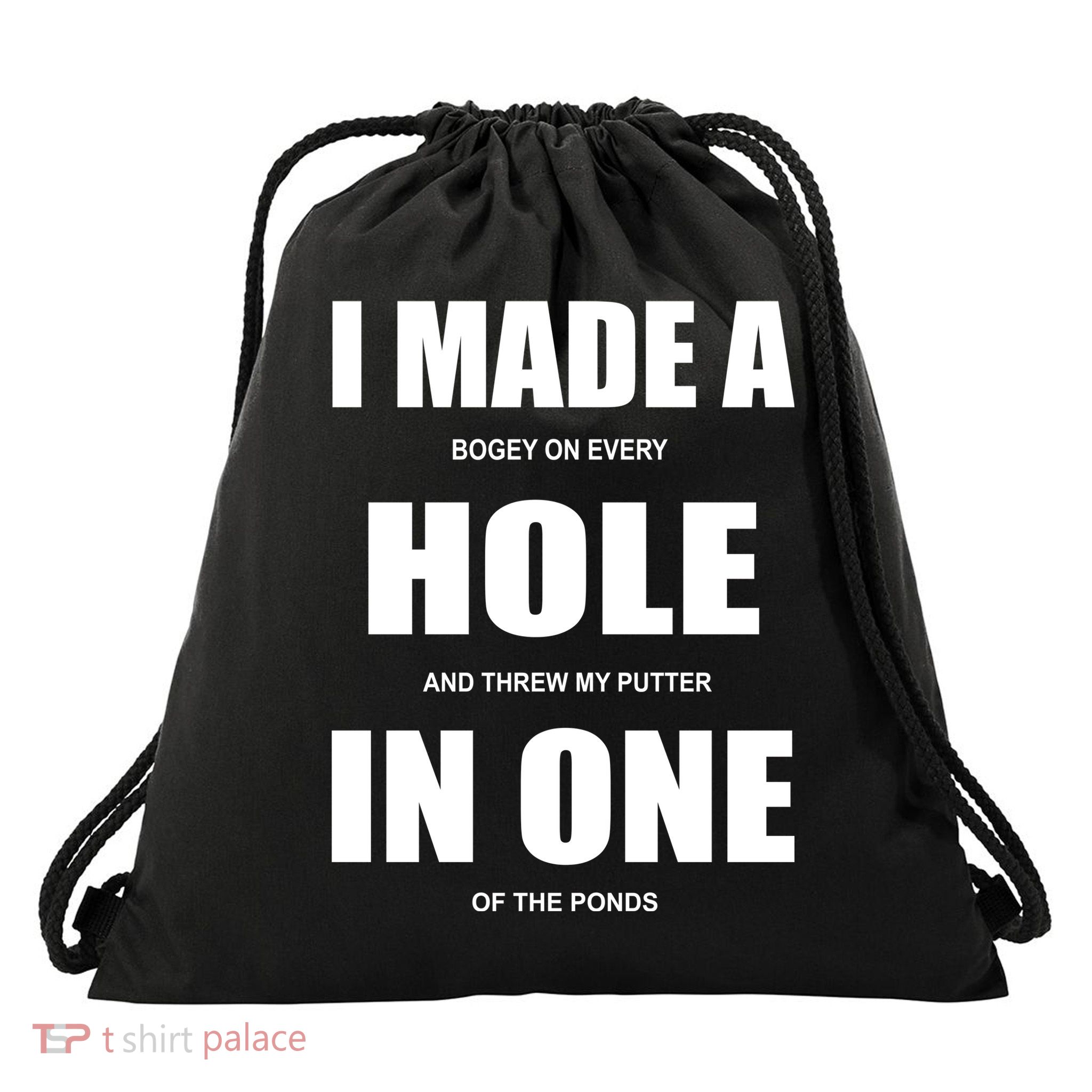 Funny Golf Hole In One Drawstring Bag