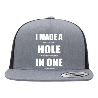 Funny Golf Hole In One Flat Bill Trucker Hat