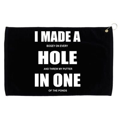 Funny Golf Hole In One Grommeted Golf Towel