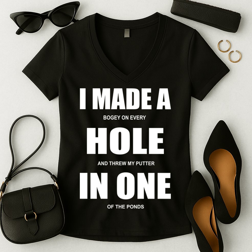 Funny Golf Hole In One Women's V-Neck T-Shirt