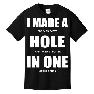 Funny Golf Hole In One Kids T-Shirt