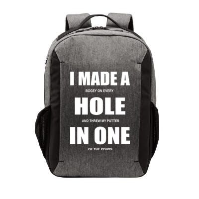 Funny Golf Hole In One Vector Backpack