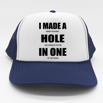 Funny Golf Hole In One Trucker Hat