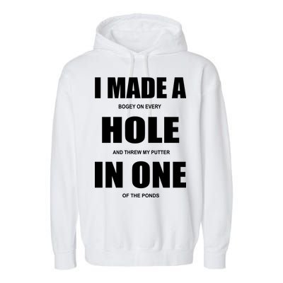 Funny Golf Hole In One Garment-Dyed Fleece Hoodie