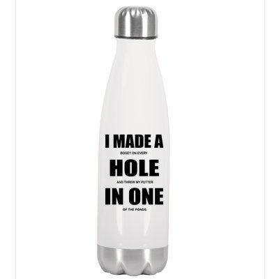 Funny Golf Hole In One Stainless Steel Insulated Water Bottle