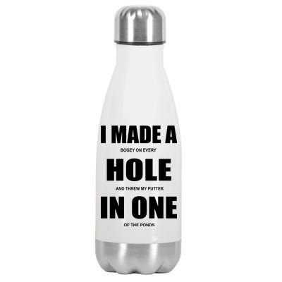 Funny Golf Hole In One Stainless Steel Insulated Water Bottle